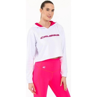 Dámská mikina krátká White Pink
