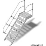 KRAUSE Алуминиево стълбище с площадка Krause, 1x8, наклон 45° (07824172) (07824172)