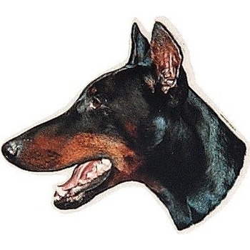 Trixie Samolepka hlava Dobrman