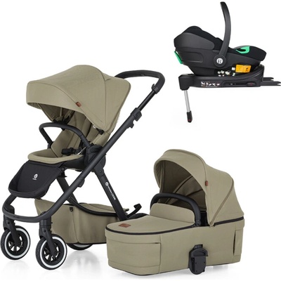 PETITE&MARS kombinovaný ICON 2v1 Mossy Green LITE AIR + Core Pro i-Size Black Grey + Báza 2025
