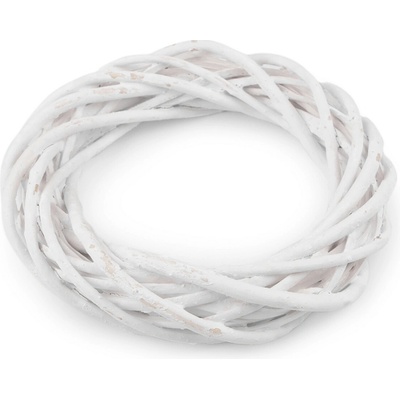 Proutěný věnec Ø25 cm, střední, 1 bílá