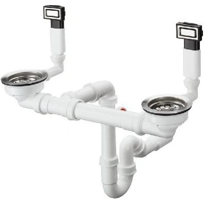 Hansgrohe - Odtoková a prepadová súprava na dvojdrez, nehrdzavejúca oceľ 43922800