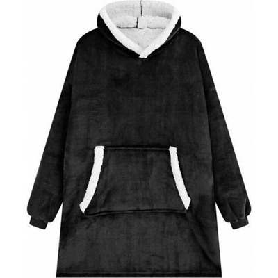 Verk 24558 Televizní mikina s kapucí oversize černá – Zbozi.Blesk.cz