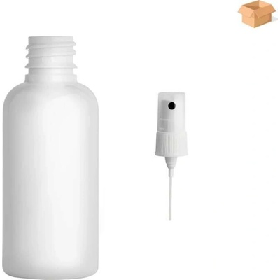 Via Plastová lahvička bílá s BÍLÝM rozprašovačem 50 ml 800 ks