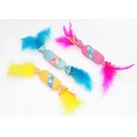 EBI Играчка за котки Ebi Wanna play candy catnip, rattle - Бонбон от плат, звънче, пера и котешка трева 12х3 см, Белгия 409-437667