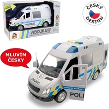 Made Auto policejní dodávka, na setrvačník se zvukem, 21cm