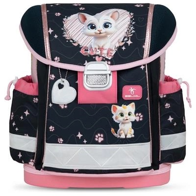 Belmil Ученическа чанта, метална катарама, BELMIL "Classy Cute Kitten", коте 403-13/AG/33/403-13/AG/48 (403-13/AG/33/403-13/AG/48)