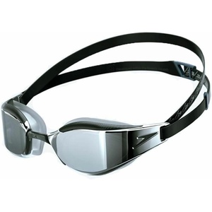 Speedo Unisex Adult Fastskin Hyper Elite Swim Goggles | Competition Swim Goggles | Performance | Training | Hydrodynamic Swim Goggles, Black/Oxid Grey/Chrome, One Size - 8-12818 (8-12818)