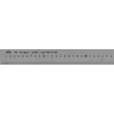 KINEX Линийка от неръждаема стомана K-MET 1001-07-030, DIN 866/A- 300x25x5 mm (1001-07-030)