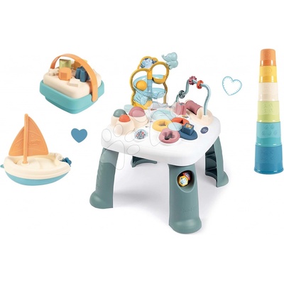 Smoby Activity Table Little a plachetnice s košíkem a věží z cukrové třtiny Bio Sugar