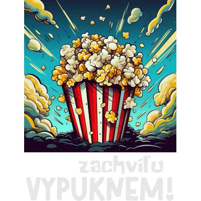 Nažehľovačka/DTF transfer Popcorn Nálepka - výška: A5