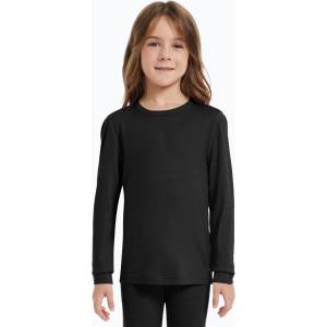 WOOLCANO Детски термоактивен суитшърт WOOLCANO 100% MERINO TOP00947 black