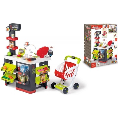 Smoby Supermarket šedo-zelený – Zboží Mobilmania