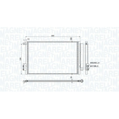 Kondenzátor klimatizace MAGNETI MARELLI 350203814000