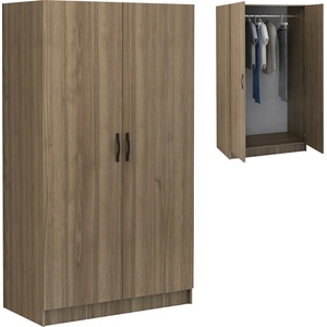 TopMebel Двукрилен гардероб Victoria TopMebel от меламин в орех 100x60x181cm