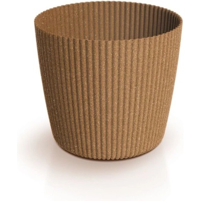 Prosperplast Květináč MILLY ROUND ECO WOOD naturo 14,6cm
