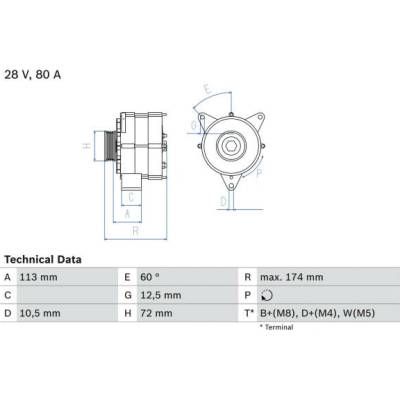 generátor BOSCH 0 986 040 260