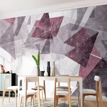 Image 1 of Art gift Фототапет Триъгълници в бордо