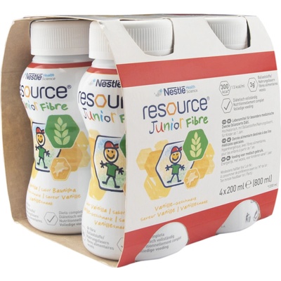 RESOURCE JUNIOR FIBRE VANILKA POR SOL 4X200ML