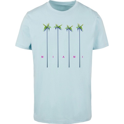Mister Tee Тениска Miami Palms Tee ocean blue XXLUB-MT2404-00830 - Тъмносив, размер L