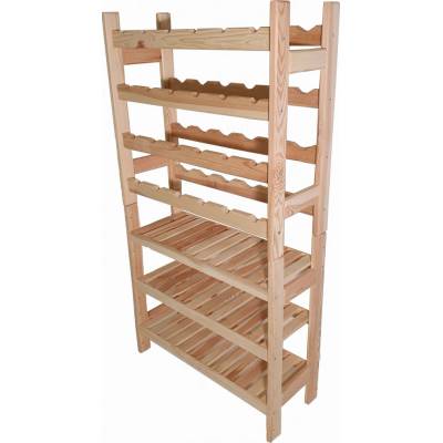 Krušnohorský nábytek Dřevěný modulový regál na víno MPV1 60 x 120 x 25 cm borovice – Zboží Dáma
