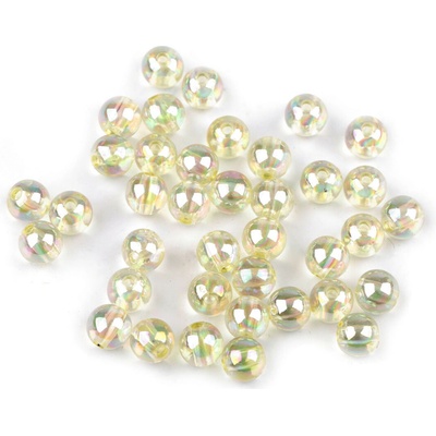 Stoklasa Plastové korálky duhové Ø8 mm Balení: 10 g, Varianta: 2 (915) žlutá nejsv. 2 (915) žlutá nejsv.