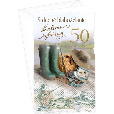 ARGUS Blahoželanie k 50.narodeninám s klopou na peniaze 15-6563/40/50
