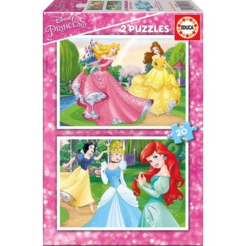 Image 1 of Educa - Puzzle 2x20 Disney Princess - 40 - 99 piese