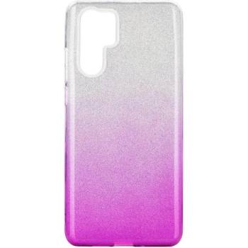 Forcell Блестящ Силиконов Калъф за HUAWEI P30 Pro, FORCELL Shining Case, Сребро/Розов (5901737943965)