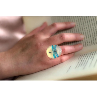 Пръстен с принт на водно конче