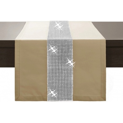 Mondo Běhoun Glamour se zirkony béžový Béžová 40x110 cm