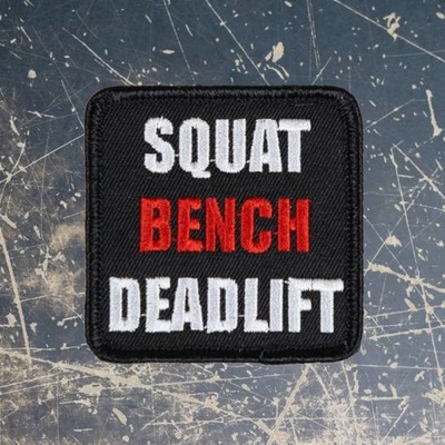 Workout nášivka Squat Bench Deadlift - 6x6 cm