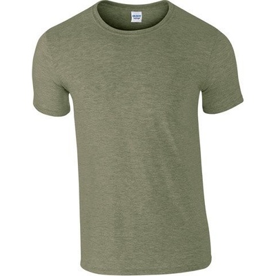 Gildan měkčené tričko SoftStyle s krátkým rukávem zelená vojenská melír G64000