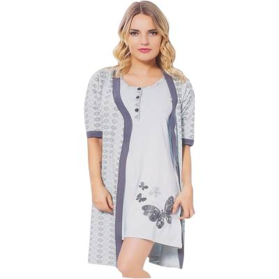 Комплект в светлосин цвят с пеперуда