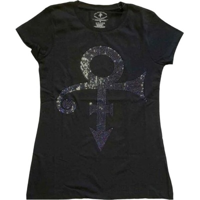 Prince Purple Symbol (Embellished) Black S Дамски Риза (PRINTS43LB01)