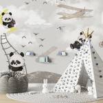 Art Gift Decor Детски Фототапет с животни - Панди пилоти