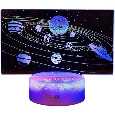 Robetoy Детска нощна лампа Robetoy 3D LED Слънчева система (RO59569)