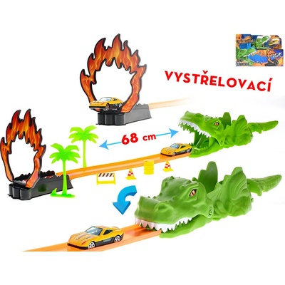 Mikro trading Roadblasters Dinosauří dráha 68 cm s vystřelovačem a autem