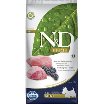 N&D dog Prime Adult mini lamb&blueberry 2 x 7 kg