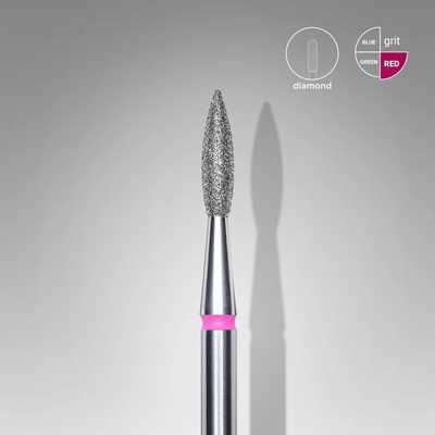 Staleks Diamantová fréza Flame červená 2,1 mm/8 mm FA11R021/8