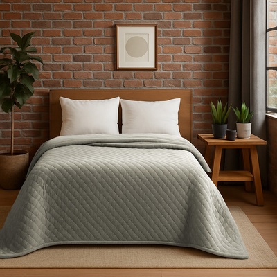 Takoy Prehoz ARIEL z mäkkého zamatu prešívaný s motívom rybích šupín-HF-379001 220 x 240 cm