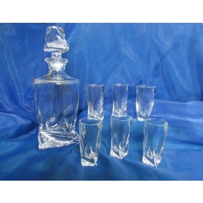 Crystalite Bohemia Souprava na likér Quadro 7 ks 50 ml