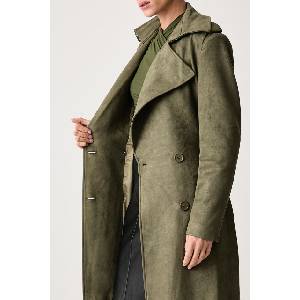 Bardot тренч дамски от имитация на велур (57053JB4) - answear - 430,09 лв