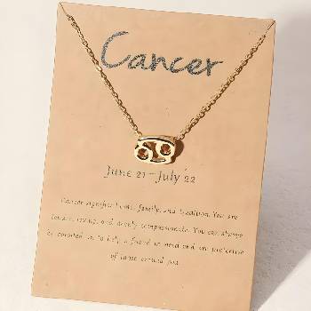 HARAHU Колие Зодия - Златен / Рак kp29820 (29820)