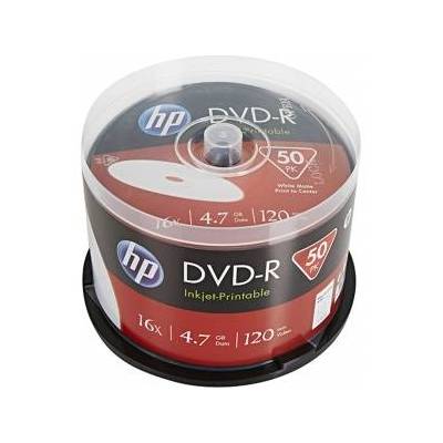 HP DVD-R, Printable, DME00025WIP-3, 4.7GB, 16x, spindle, 50-pack, 12cm, for data archiving
