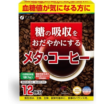 Fine Japan Мета кафе (разтворимо кафе + декстрин) 12 сашета | Fine Japan (012516 (000249) FJ)