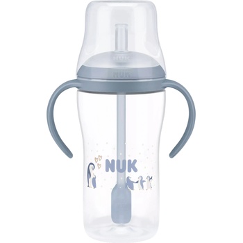 Nuk Шише NUK Perfect Match - Със силиконова сламка, TC, РР, 260 ml, Пингвин (10216318)