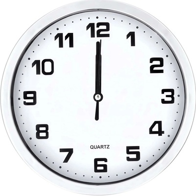 Verk 27067 Nástenné hodiny analógové 20 cm strieborné