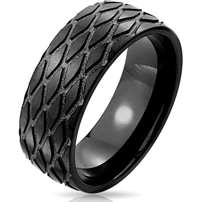 Šperky4U Ocelový prsten dekor pneumatika OPR1921