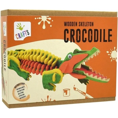 ANDREU Toys Творчески комплект Andreu Toys - Дървен 3D пъзел, Скелет на крокодил (1232055)